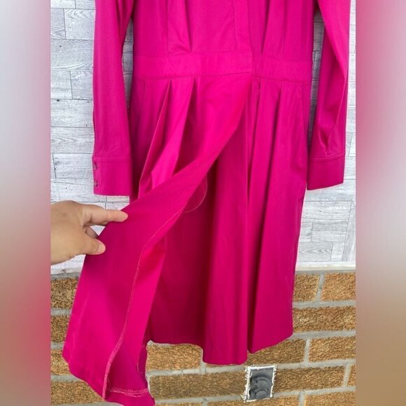 Maison common hot pink shirt wrap dress size 38/6 - Picture 6 of 16